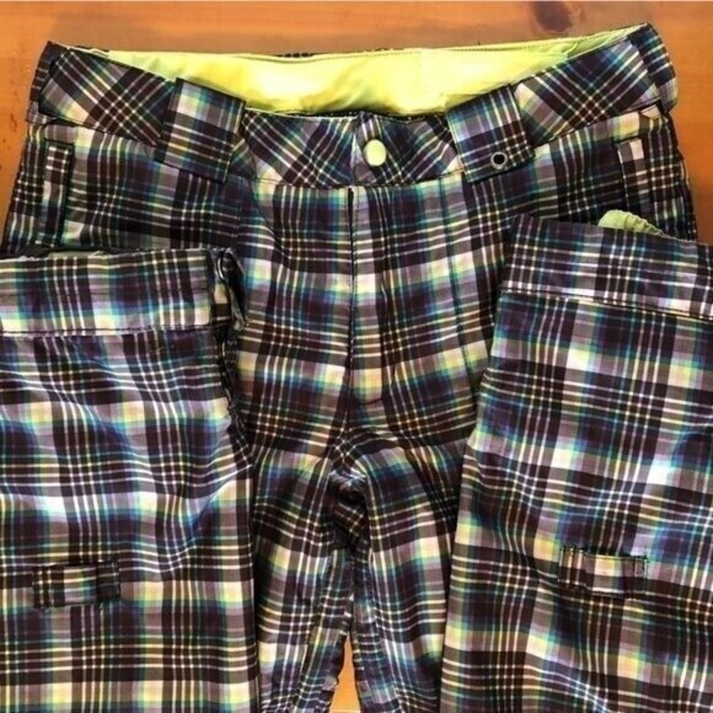 Burton DryRide Youth XL Multicolor Plaid Insulated Snowboard‎ Ski Pants